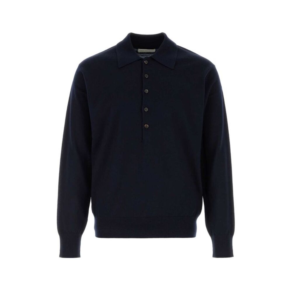 Dries Van Noten Men Navy Blue Wool Muano Sweater